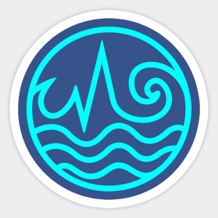 ocean wave Sticker